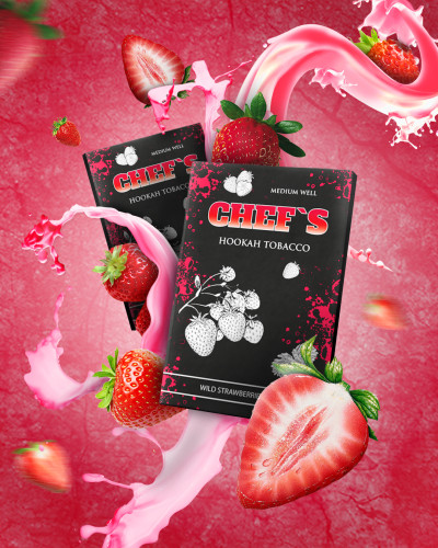ТЮТЮН ДЛЯ КАЛЬЯНУ CHEFS 40 ГР WILD STRAWBERRIES (СУНИЦЯ)
