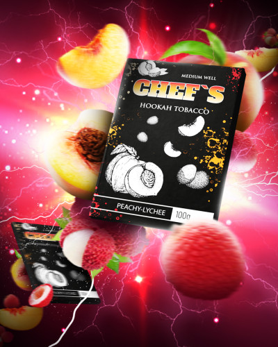 ТАБАК ДЛЯ КАЛЬЯНА CHEFS 100 ГР PEACHY-LYCHEE (ПЕРСИК ЛИЧИ)