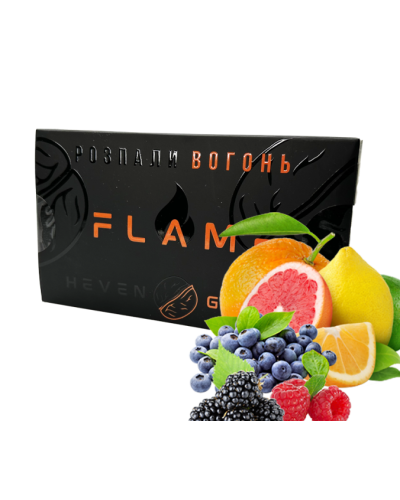 ТАБАК ДЛЯ КАЛЬЯНА HEVEN & Gresco 100 гр Flame (Цитрусы Ягоды)