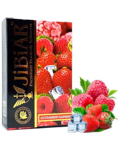 Табак для кальяна JiBiAR 50 гр Ice Strawberry Raspberry (клубника лёд ягоды)
