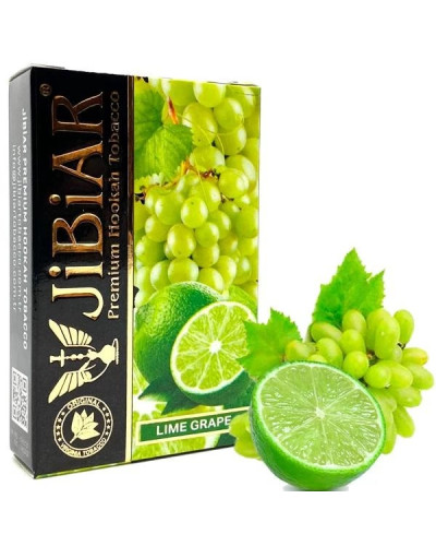 Табак для кальяна JiBiAR 50 гр Lime Grape (виноград лайм) (протермінований)