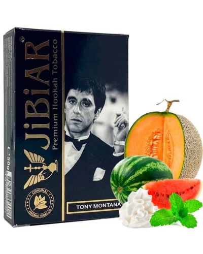 Табак для кальяна JiBiAR 50 гр Тony Montana (Арбуз, Дыня, Мята, Сливки, Крем)