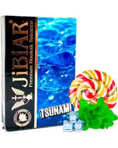 Табак для кальяна JiBiAR 50 гр Tsunami (Леденец мята лед) (просроченный)