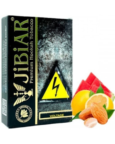 Табак для кальяна JiBiAR 50 гр Voltage (кавун лимон мигдаль) (протермінований)