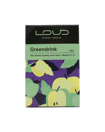 Табак для кальяна LOUD Medium 40 гр Greendrink (Яблоко базилик мята и матча)