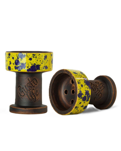 Чаша для кальяну GUSTO Bowls ROOK Yellow Blue (жовто синя)