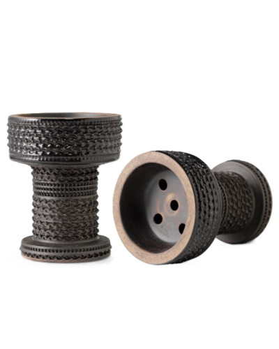 Чаша для кальяну GUSTO Bowls ROOK Design Black (чорна)