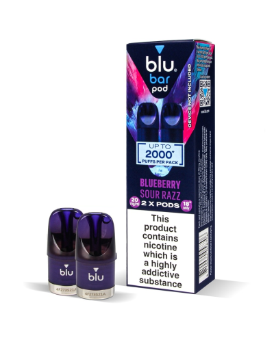 Картриджи Blu Bar Pod Blueberry Sour Razz (Черника и кислая Малина) 20мг