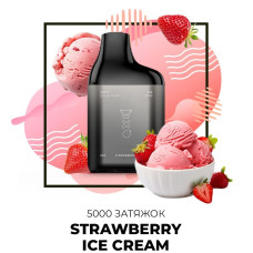 Одноразка SAB 5000 затяжек №53 Strawberry Ice cream со вкусом клубничное мороженое (Простроченный)