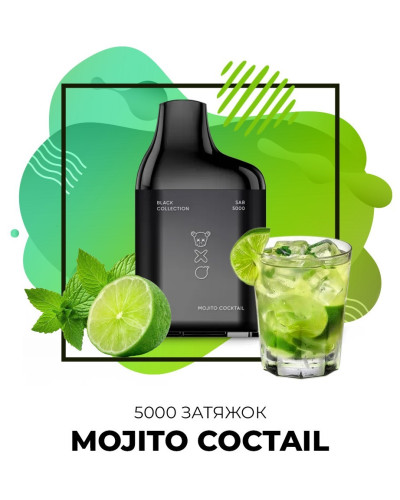 Одноразка SAB 5000 затяжок №60 Mojito Coctail зі смаком мохіто коктейль (Протермінований)
