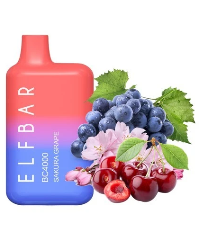 Одноразка ELF BAR BC 4000 "Sakura Grape" зі смаком сакура виноград