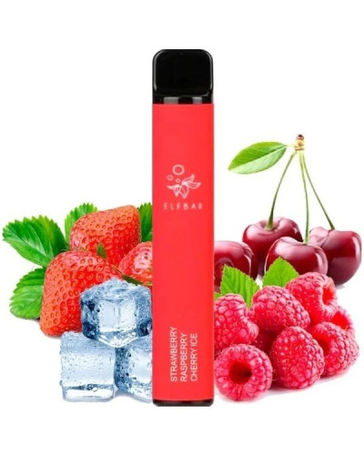 Одноразка ELF BAR 1500 "Strawberry Raspberry Cherry Ice" со вкусом клубника малина вишня лед