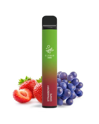 Одноразка ELF BAR 2000 "Strawberry Grape" со вкусом клубника виноград