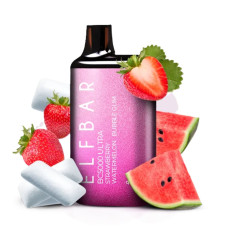 Одноразка ELF BAR BC 5000 Ultra "Strawberry watermelon bubble gum" зі смаком полуниця кавун жуйка