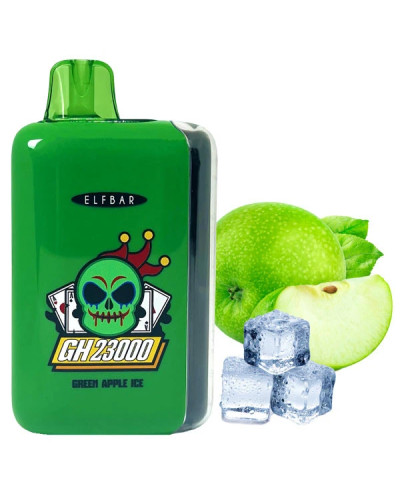 Одноразка ELF BAR GH 23000 "Green Apple lce" со вкусом зеленое яблоко лед