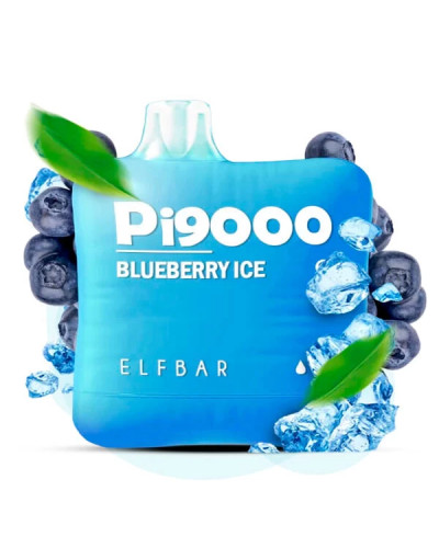 Одноразка ELF BAR Pi 9000 затяжок "Blueberry Ice" зі смаком чорниця лід