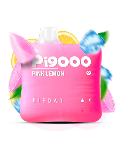 Одноразка ELF BAR Pi 9000 затяжок "Pink Lemon" зі смаком рожевий лимон