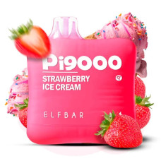 Одноразка ELF BAR Pi 9000 затяжек "Strawberry Ice Cream" со вкусом клубничное мороженое