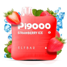 Одноразка ELF BAR Pi 9000 затяжек "Strawberry Ice" со вкусом клубника лед