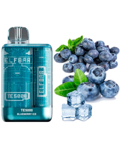 Одноразка ELF BAR TE5000 затяжек "Blueberry Ice" со вкусом черника лед