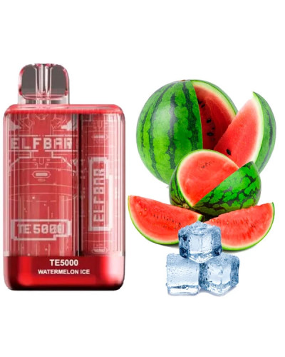 Одноразка ELF BAR TE5000 затяжок "Watermelon Ice" зі смаком кавун лід