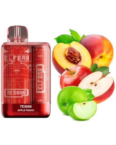 Одноразка ELF BAR TE5000 затяжок "Apple Peach" зі смаком яблуко персик