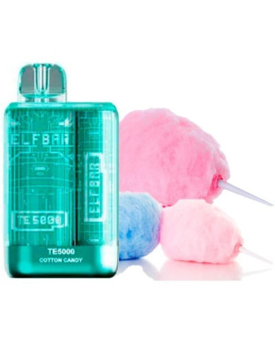 Одноразка ELF BAR TE5000 затяжек "Cotton Candy" со вкусом сахарной ваты