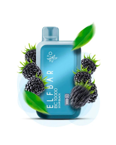 Одноразка ELF BAR BC 10000 затяжек "Sour Blackcurrant" со вкусом кислая ежевика