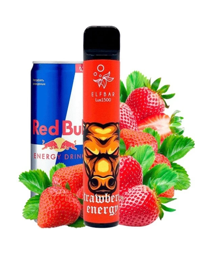 Одноразка ELF BAR Lux 1500 "Strawberry Energy" клубника енергетик