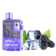 Одноразка Lost Mary OS12000 затяжек BlackBerry Ice (ежевика лед)