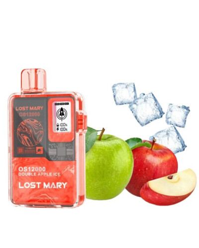 Одноразка Lost Mary OS12000 затяжек Double Apple Ice (двойное яблоко лед)