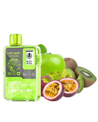 Одноразка Lost Mary OS12000 затяжек Green Apple Passion Fruit Kiwi (зеленое яблоко маракуйя киви)