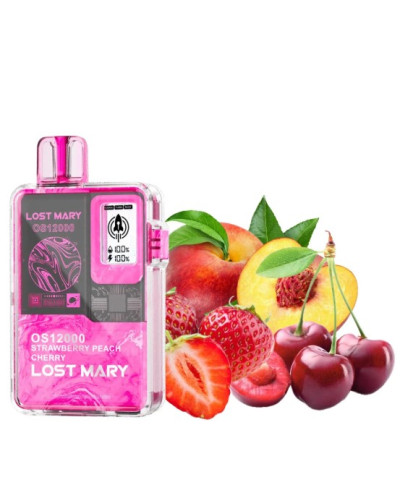 Одноразка Lost Mary OS12000 затяжек Strawberry Peach Cherry (клубника персик вишня)