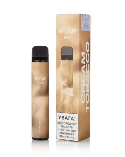 WOUF 1500 ЗАТЯЖЕК №2 CREAM TOBACCO СО ВКУСОМ ТАБАКА И КРЕМА