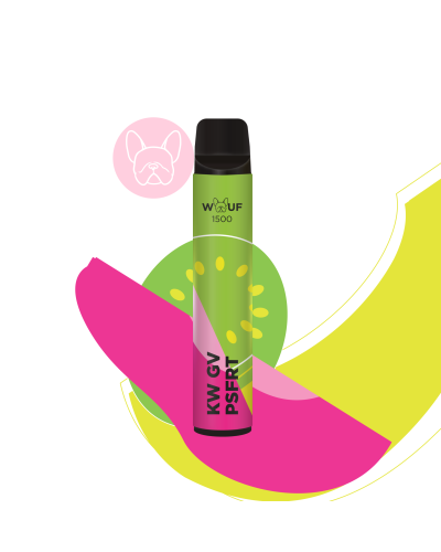 WOUF 1500 ЗАТЯЖЕК №3 KIWI PASSIONFRUIT GUAVA СО ВКУСОМ ЭКЗОТИЧЕСКИХ ФРУКТОВ