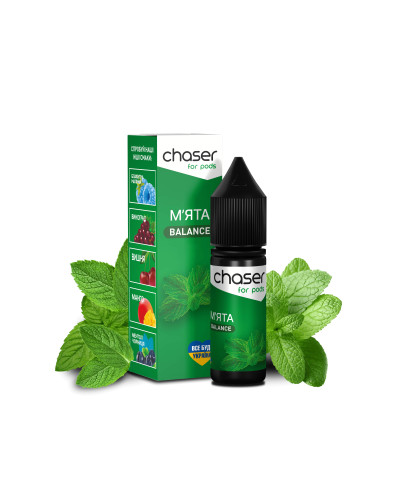 ЖИДКОСТЬ CHASER FOR PODS BALANCE 15 МЛ 50 МГ СО ВКУСОМ МЯТА