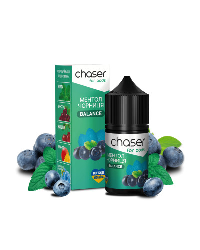 ЖИДКОСТЬ CHASER FOR PODS BALANCE 30 МЛ 50 МГ СО ВКУСОМ ЧЕРНИКА МЕНТОЛ