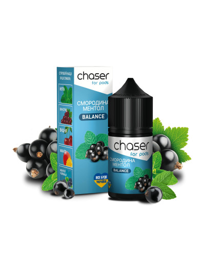 ЖИДКОСТЬ CHASER FOR PODS BALANCE 30 МЛ 50 МГ СО ВКУСОМ СМОРОДИНА МЕНТОЛ