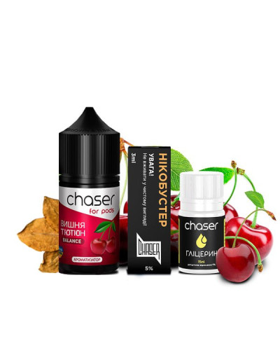 Набір для самозамісу CHASER FOR PODS 30 мл зі смаком Вишня Тютюн