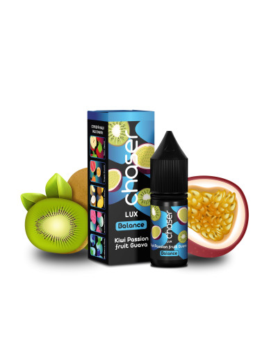 ЖИДКОСТЬ CHASER LUX BALANCE 11 МЛ 50 МГ "KIWI PASSION FRIUT GUAVA" СО ВКУСОМ КИВИ МАРАКУЙИ И ГУАВЫ
