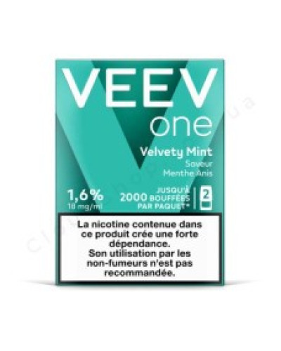 Картриджи IQOS VEEV one 2 pods Velvety Mint 18 мг (Нежная Мята)