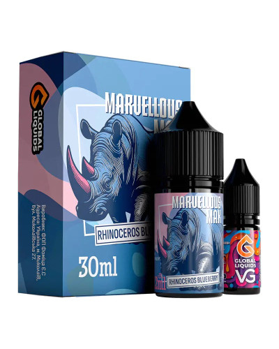 Набор для самозамеса Marvellous Max 30 мл Rhinoceros Blueberry (ароматна черника)