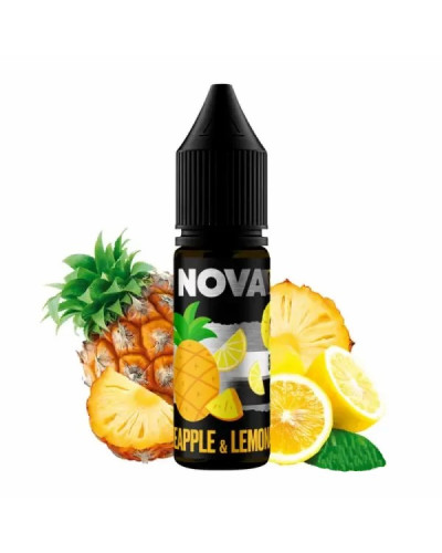 ЖИДКОСТЬ NOVA SALT 15 МЛ 50 МГ "PINEAPPLE LEMONADE" СО ВКУСОМ АНАНАСОВОГО ЛИМОНАДА