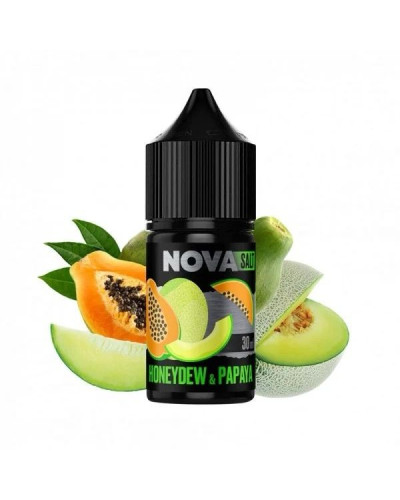 ЖИДКОСТЬ NOVA SALT 30 МЛ 50 МГ "HONEYDEW PAPAYA" СО ВКУСОМ ДЫНИ И ПАПАИ