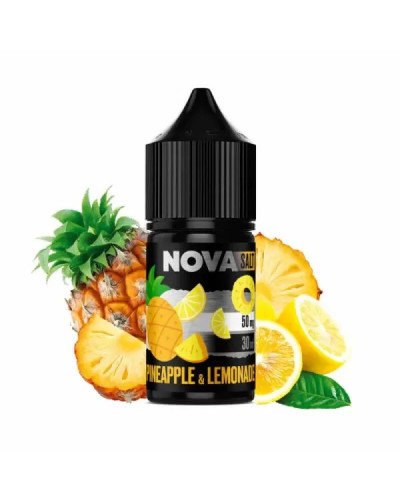 ЖИДКОСТЬ NOVA SALT 30 МЛ 50 МГ "PINEAPPLE LEMONADE" СО ВКУСОМ ЛИМОНАДА С АНАНАСОМ