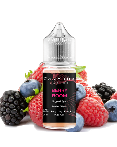 Жидкость для под систем PARADOX Vaping 30 мл 30 мг со вкусом Berry Boom (Ягоды)