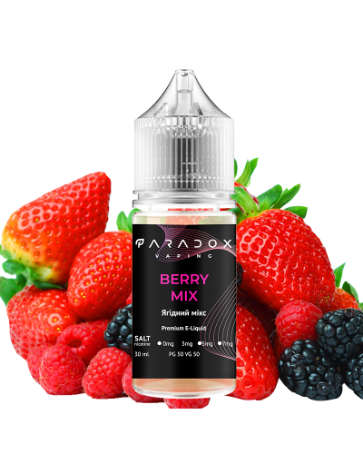 Жидкость для под систем PARADOX Vaping 30 мл 30 мг со вкусом Berry Mix (Микс Ягод)