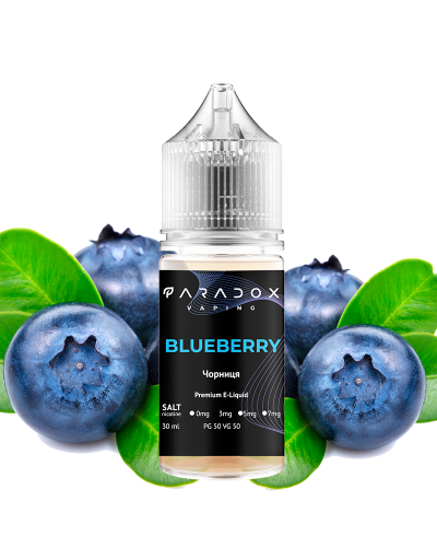 Жидкость для под систем PARADOX Vaping 30 мл 30 мг со вкусом Blueberry (Черника)