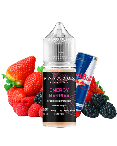 Жидкость для под систем PARADOX Vaping 30 мл 30 мг со вкусом Energy Berries (энергетик ягоды)