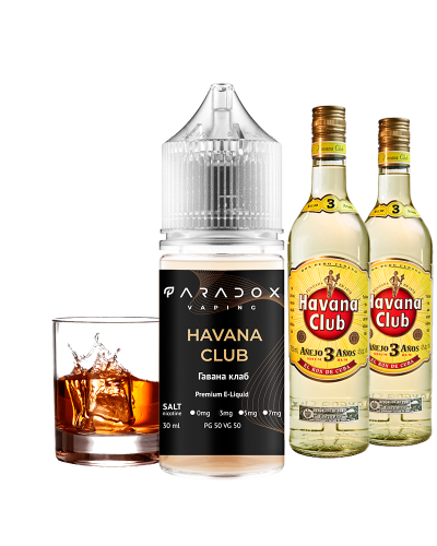 Жидкость для под систем PARADOX Vaping 30 мл 30 мг со вкусом Havana Club (Ром)